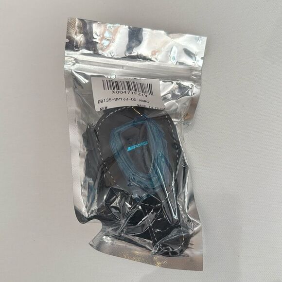 AMG Mercedes Sunglass Holder for Car with Logo Black PU Leather NWT - Picture 10 of 10